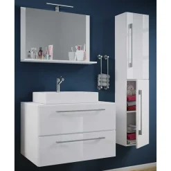 Wohnen Weißer Waschplatz & Hochschrank - Ipsum (dreiteilig)