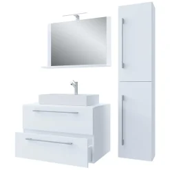 Wohnen Weißer Waschplatz & Hochschrank - Ipsum (dreiteilig)