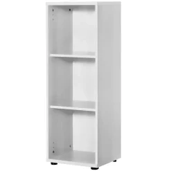 Wohnen Weißes Aktenordnerregal mit drei Fächern - Radiassu