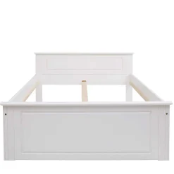 Wohnen Jugendbetten*Weißes Bett & Nachttische - Velriva (dreiteilig)