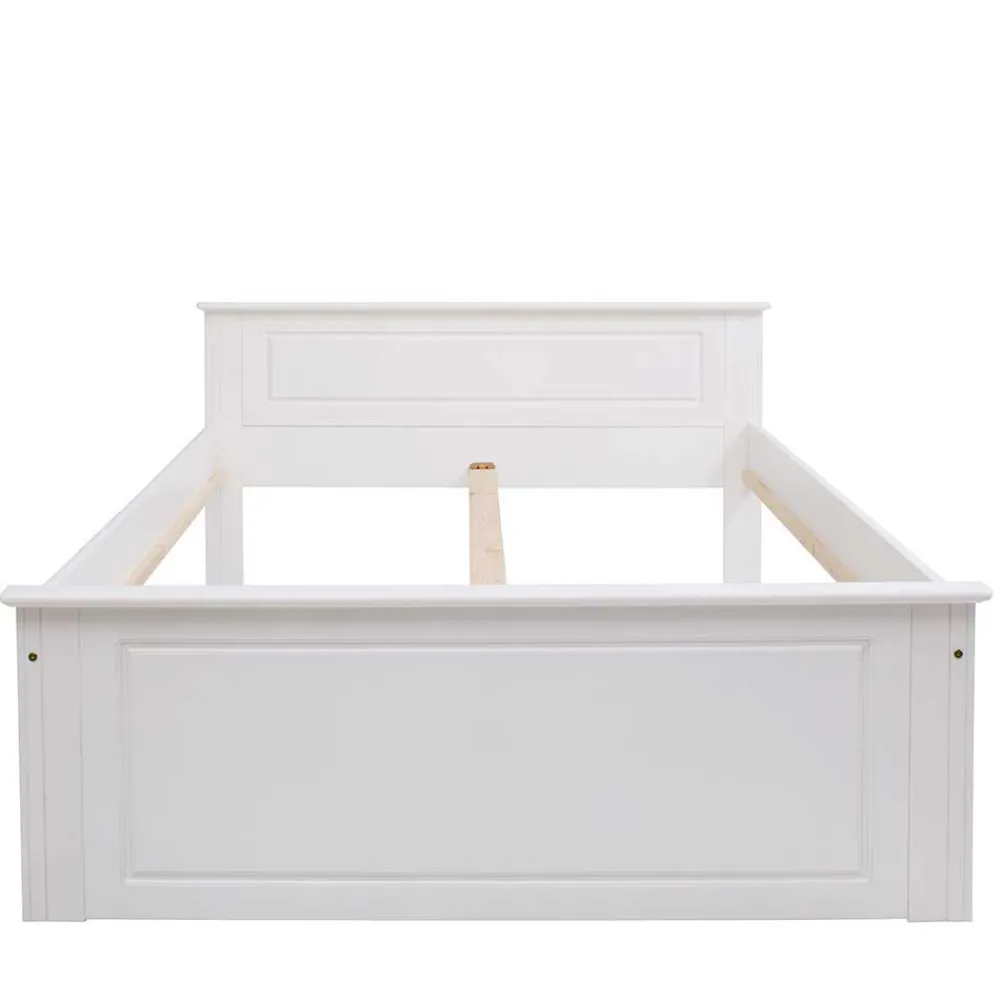 Wohnen Jugendbetten*Weißes Bett & Nachttische - Velriva (dreiteilig)