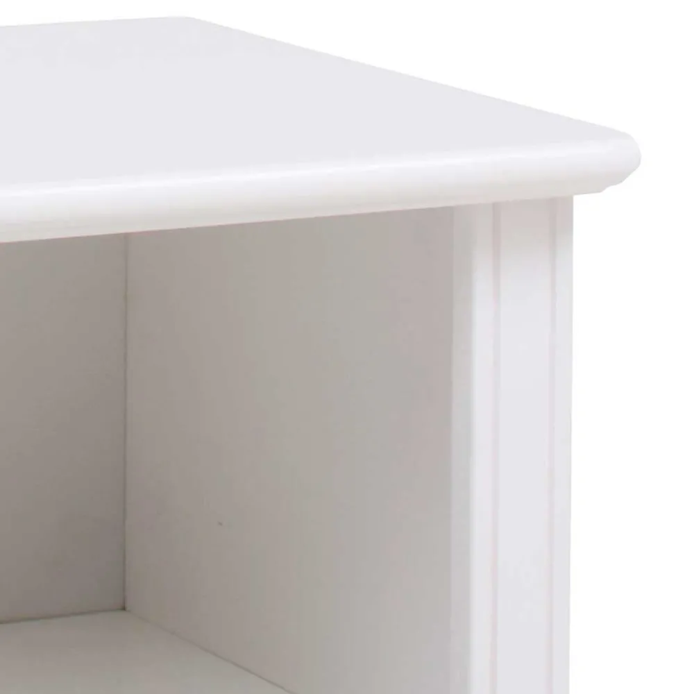 Wohnen Jugendbetten*Weißes Bett & Nachttische - Velriva (dreiteilig)