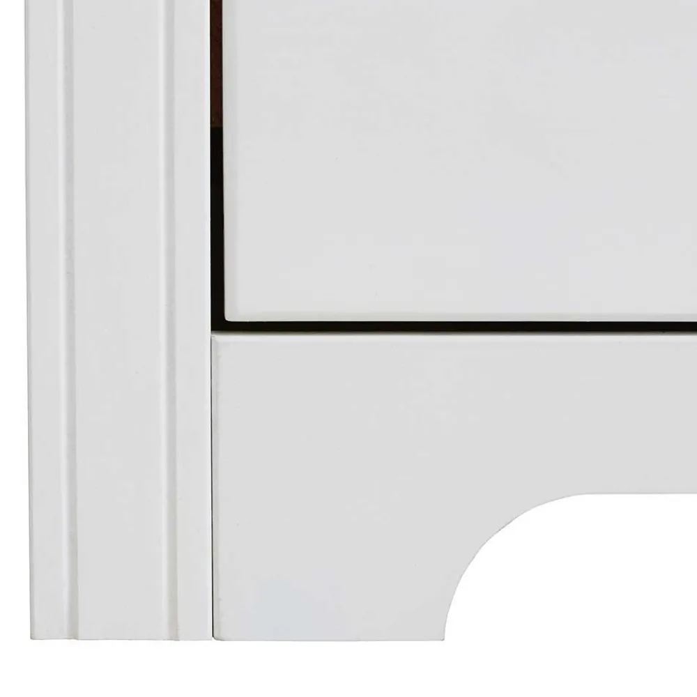 Wohnen Jugendbetten*Weißes Bett & Nachttische - Velriva (dreiteilig)