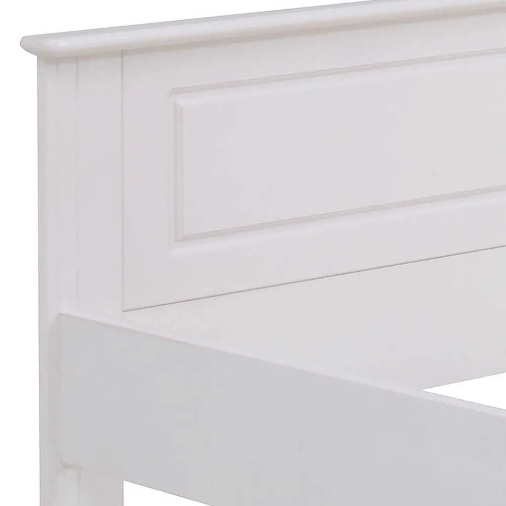 Wohnen Jugendbetten*Weißes Bett & Nachttische - Velriva (dreiteilig)