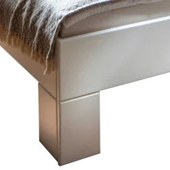 Wohnen Weißes Bettgestell aus Fichte Massivholz - Snoudy