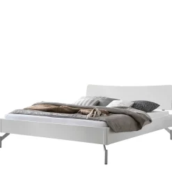 Wohnen Jugendbetten*Weißes Designbett in 140x200 cm - Shuffle