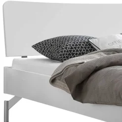 Wohnen Jugendbetten*Weißes Designbett in 140x200 cm - Shuffle