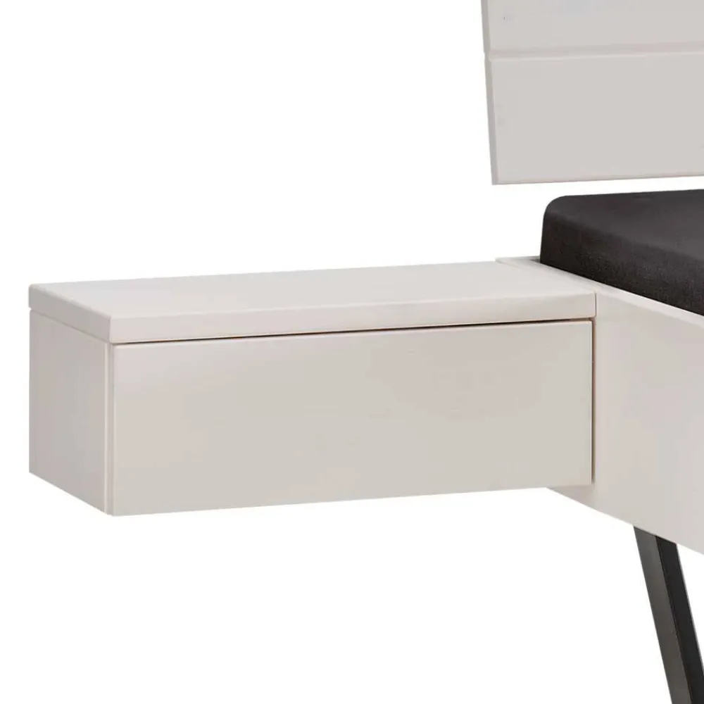 Wohnen Betten|Betten*Weißes Doppelbett aus Kiefer Massivholz - Lardias