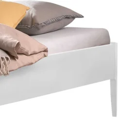 Wohnen Skandinavische Möbel|Weiße Möbel*Weißes Doppelbett ohne Kopfteil - Meteora