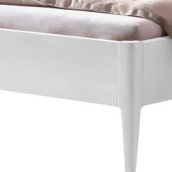 Wohnen Skandinavische Möbel|Weiße Möbel*Weißes Doppelbett ohne Kopfteil - Meteora