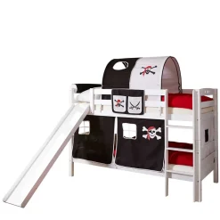 Wohnen Kinderbetten*Weißes Doppelstockbett Pirat mit Rutsche - Cosenza