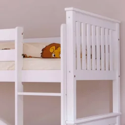 Kinder Wohnen Weißes Etagenbett zu Einzelbetten umbaubar Eslabro aus Kiefer