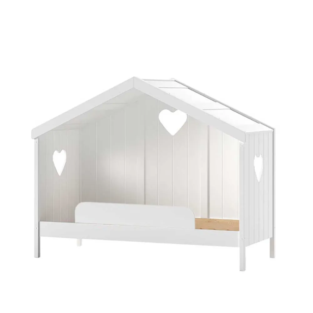 Wohnen Kinderbetten*Weißes Hausbett dreiseitig geschlossen - Grandory
