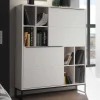 Wohnen Weißes Highboard mit 8 Fächern & 2 Türen - Enkraja