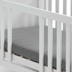 Kinder Wohnen Weißes Holz Babybett inklusive Umbauseiten - Satumare