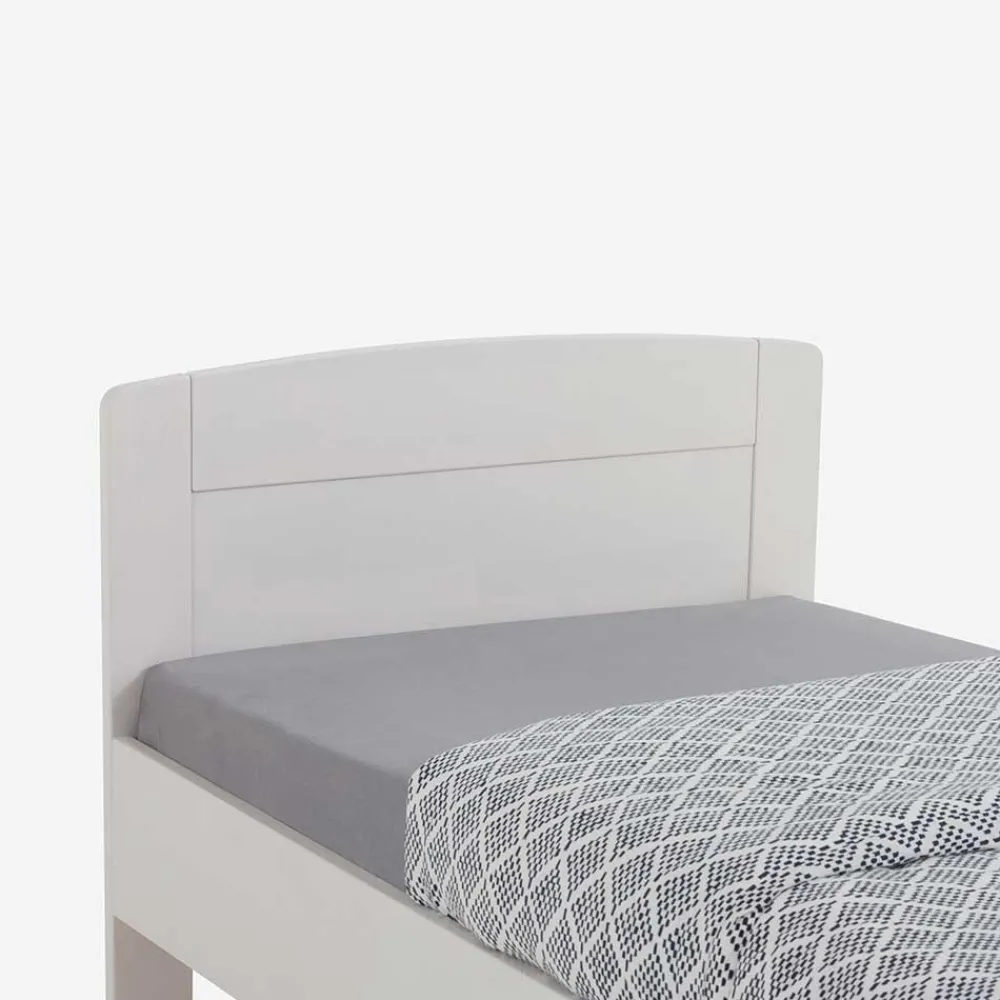 Wohnen Weißes Holzbett Arbitia aus Buche massiv