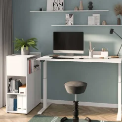 Wohnen Weiße Möbel|Home Office Möbel*Weißes Homeoffice Möbel Set modern - Sparkle (zweiteilig)