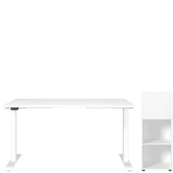 Wohnen Weiße Möbel|Home Office Möbel*Weißes Homeoffice Möbel Set modern - Sparkle (zweiteilig)