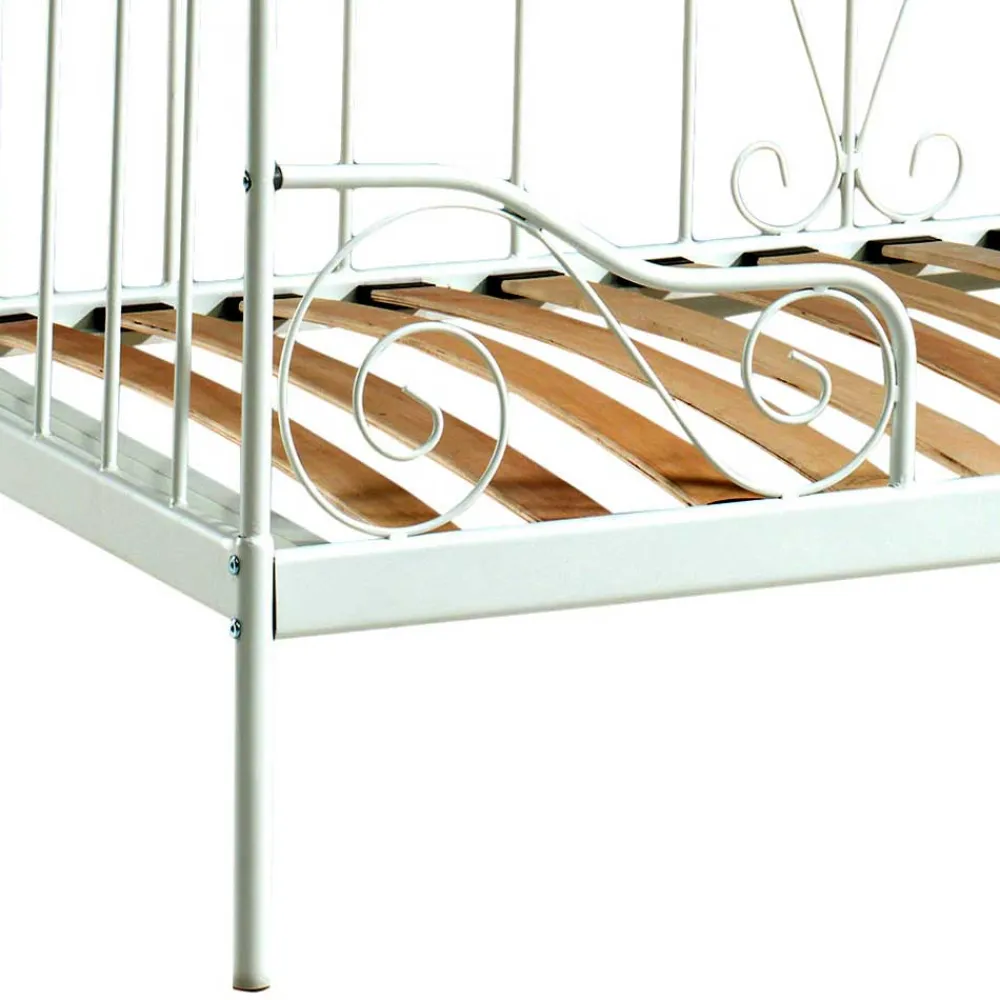 Wohnen Vintage Möbel*Weißes Kojenbett aus Metall - Zorro