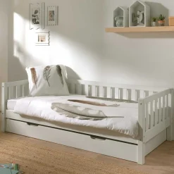 Wohnen Jugendbetten*Weißes Kojenbett 90x200 cm aus Kiefer - Molo