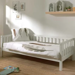 Wohnen Jugendbetten*Weißes Kojenbett 90x200 cm aus Kiefer - Molo