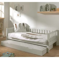 Wohnen Jugendbetten*Weißes Kojenbett 90x200 cm aus Kiefer - Molo