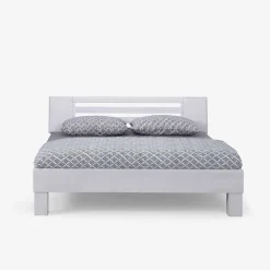 Wohnen Weiße Möbel|Naturholzmöbel*Weißes Massivholzbett Annabell mit Kopfteil