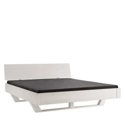 Wohnen Jugendbetten*Weißes Massivholzbett mit Kufen - Odrato