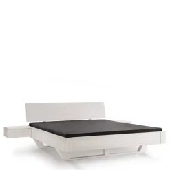 Wohnen Jugendbetten*Weißes Massivholzbett mit Kufen - Odrato