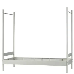 Wohnen Weiße Möbel|Betten*Weißes Metallbett mit Baldachin - Jenva