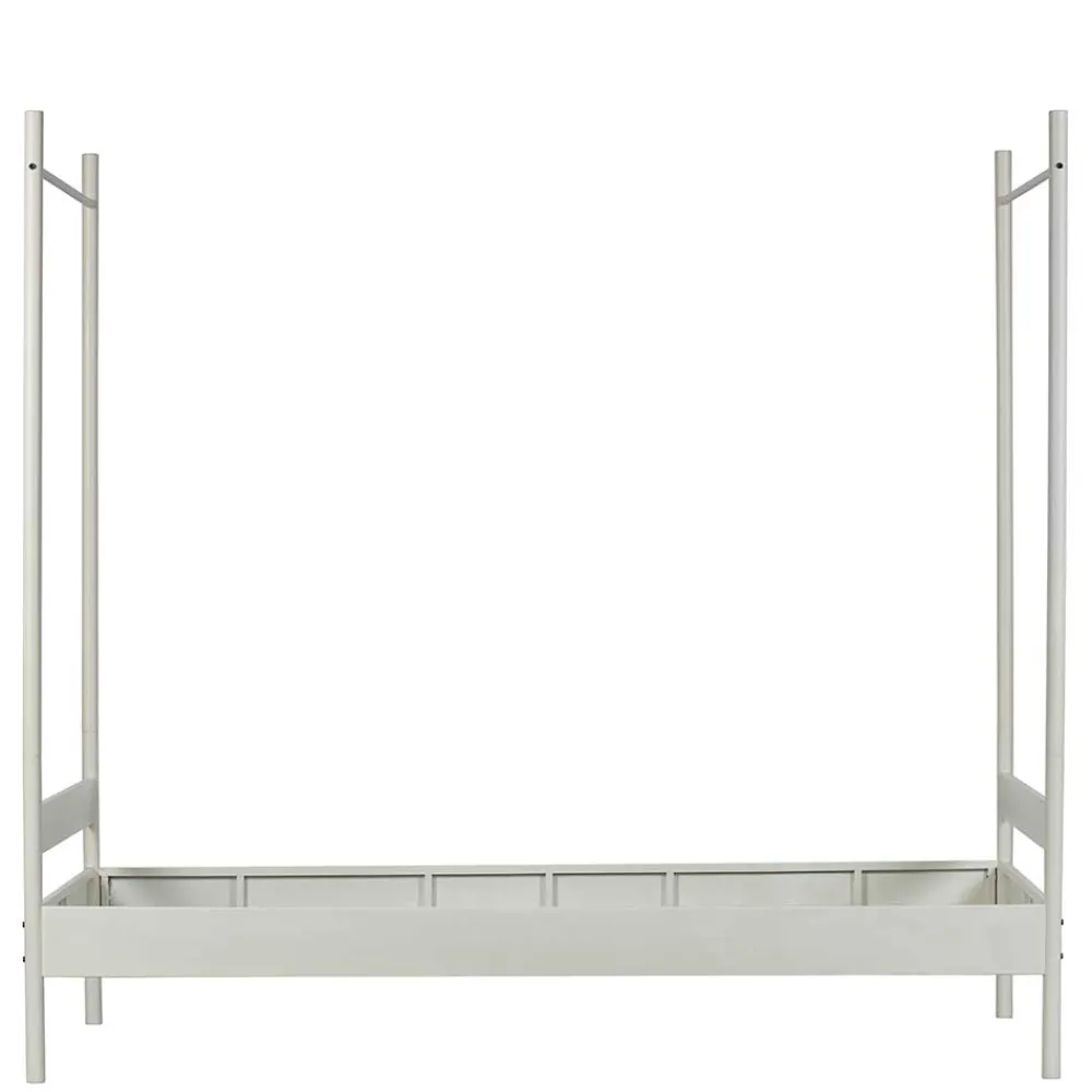 Wohnen Weiße Möbel|Betten*Weißes Metallbett mit Baldachin - Jenva