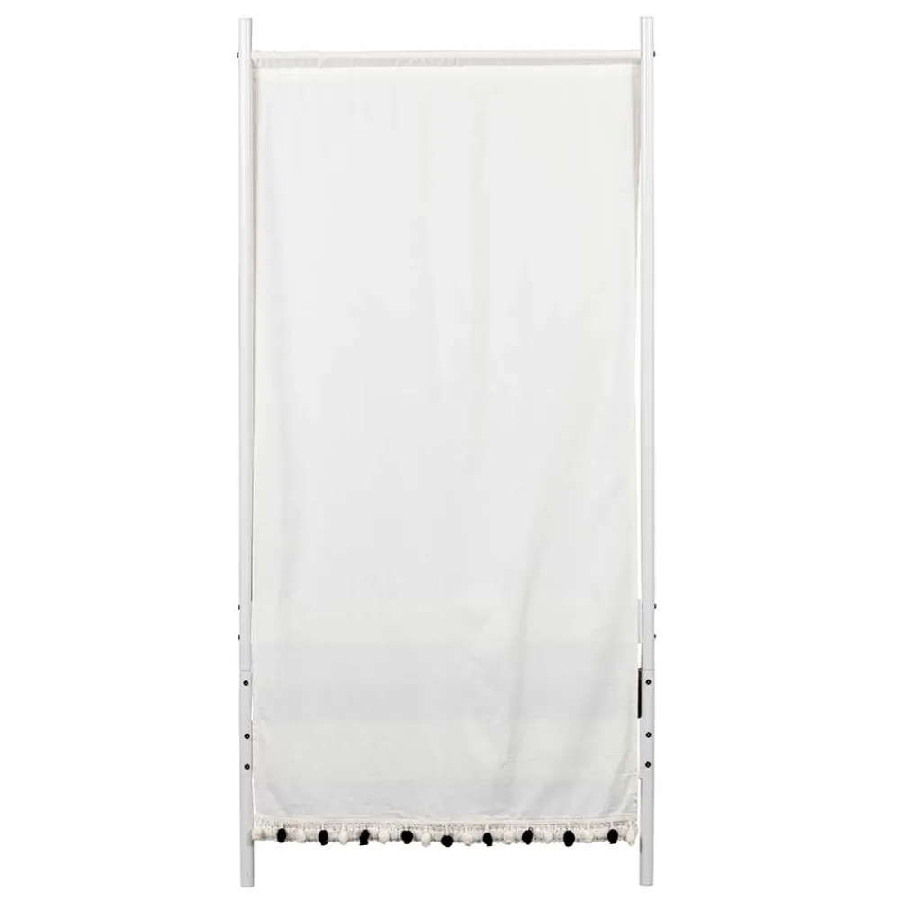 Wohnen Weiße Möbel|Betten*Weißes Metallbett mit Baldachin - Jenva