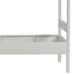 Wohnen Weiße Möbel|Betten*Weißes Metallbett mit Baldachin - Jenva