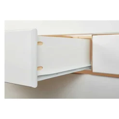 Wohnen Weißes Schubkastenbett mit Ausziehbett - Becrux