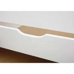 Wohnen Weißes Schubkastenbett mit Ausziehbett - Becrux