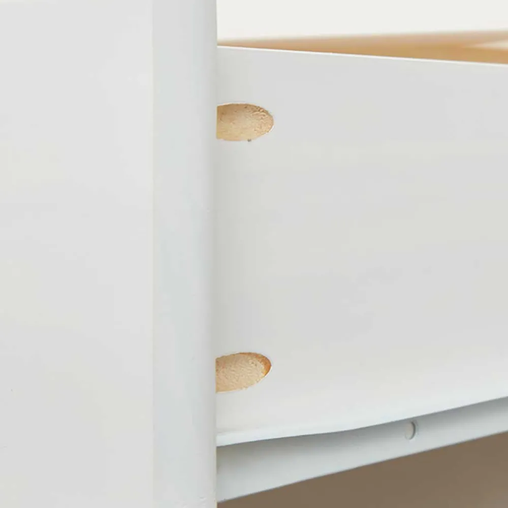 Wohnen Weißes Schubkastenbett mit Ausziehbett - Becrux