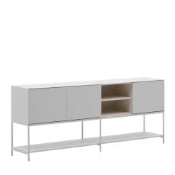 Wohnen Weißes Sideboard in halboffenem Design - Dresconio