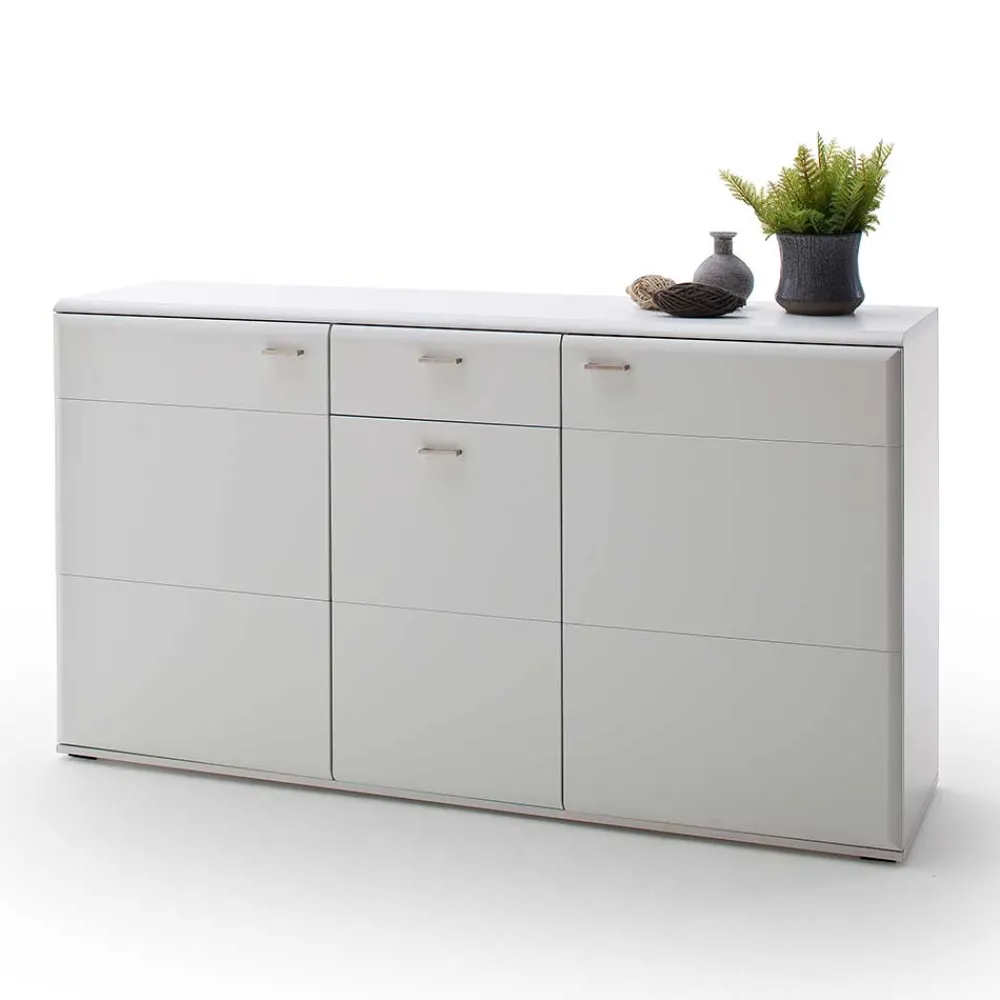 Wohnen Sideboards & Kommoden|Sideboards & Kommoden*Weißes Sideboard mit Sockelgestell - Hazime