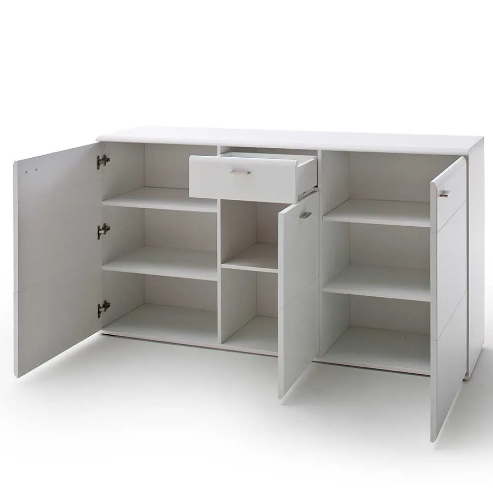 Wohnen Sideboards & Kommoden|Sideboards & Kommoden*Weißes Sideboard mit Sockelgestell - Hazime