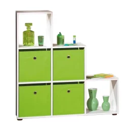 Wohnen Weißes Stufenregal mit 6 Fächern - Sympatia