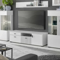 Wohnen Tv & Hifi-Möbel|Tv & Hifi-Möbel*Weißes TV Board 150 cm breit - Dualkos