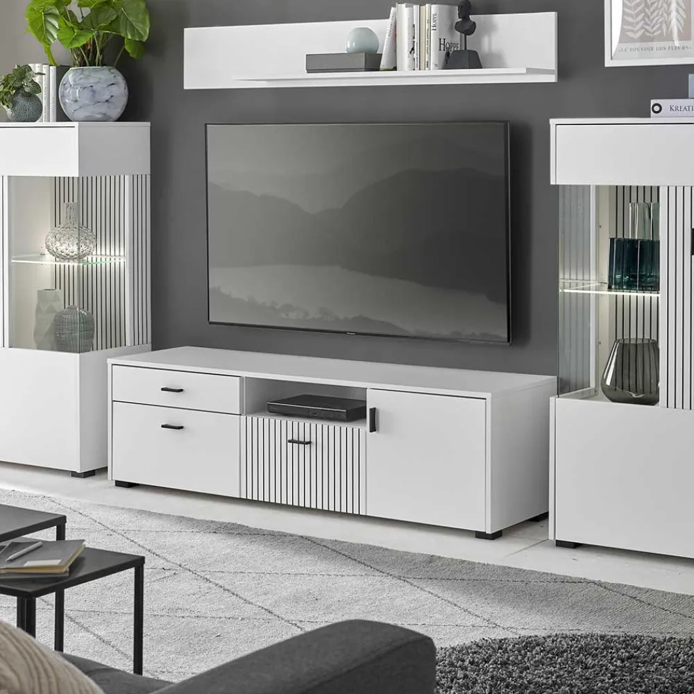 Wohnen Tv & Hifi-Möbel|Tv & Hifi-Möbel*Weißes TV Board 150 cm breit - Dualkos