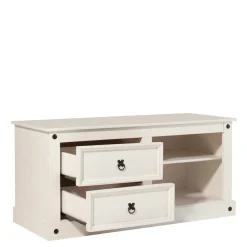 Wohnen Weißes TV Board im Landhaus Design - Segrino