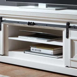 Wohnen Landhausmöbel|Tv & Hifi-Möbel*Weißes TV Board im Modern Country Style - Kuito