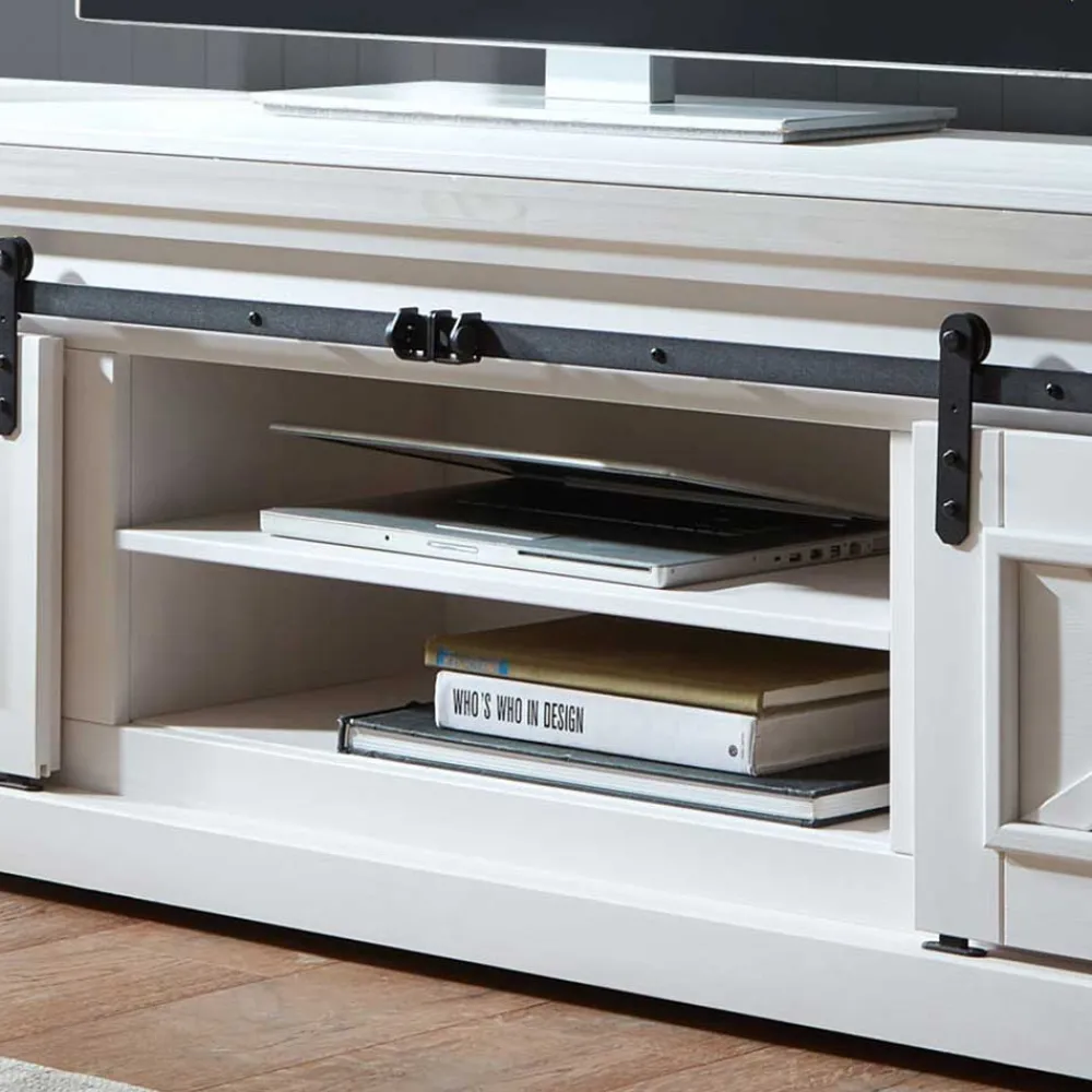 Wohnen Landhausmöbel|Tv & Hifi-Möbel*Weißes TV Board im Modern Country Style - Kuito
