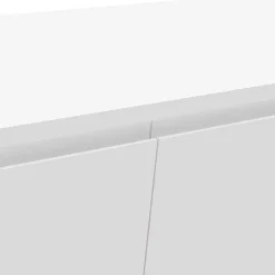 Wohnen Weißes TV Lowboard mit Klappe & Schublade - Marmore