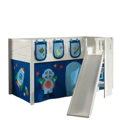 Kinder Wohnen Weltall Rutschbett in Weiß - Casta