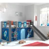 Kinder Wohnen Weltraum Spielbett Hochbett in Grau - Wale