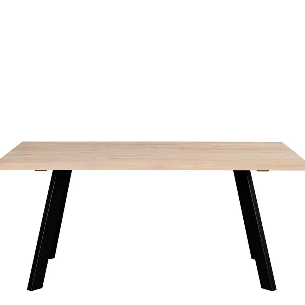 Wohnen Küchen-Essgruppen|Essgruppen*White Wash Eiche Tisch mit 4 Stühlen - Pulva (fünfteilig)