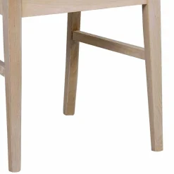 Wohnen White Wash Esstischgruppe aus Eiche - Pessoa (fünfteilig)